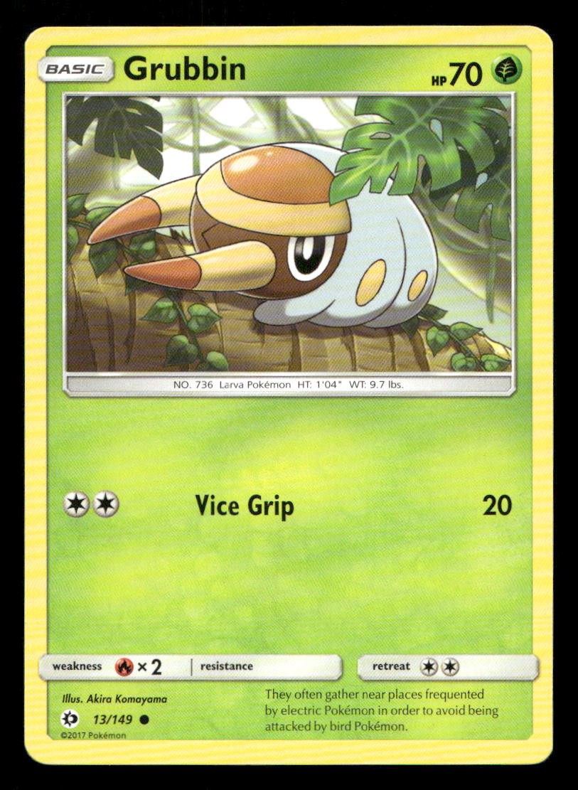 Grubbin 13/149 SM Base Set NM/M Pokemon
