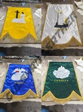 Masonic Amaranth station banners Set of 4 stations each 24" x 36" inches