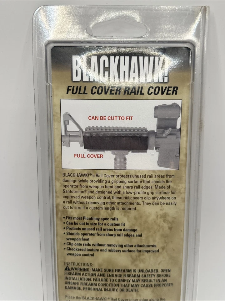 Cubierta de riel de cubierta completa negra BLACKHAWK (71RC00BK) Foto 4 de 4