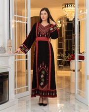 Razan Thobe - Women  s Embroidered Dress, Perfect for Eid, Abaya, Ramadan