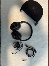 Master & Dynamic MW60- Bluetooth Foldable Headphones - Black Metal/Navy Leather