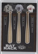 2024 Leaf Lumber Bat Rack 3 Relics Pewter 5/5 Ty Cobb Tony Gwynn Pete Rose ht1