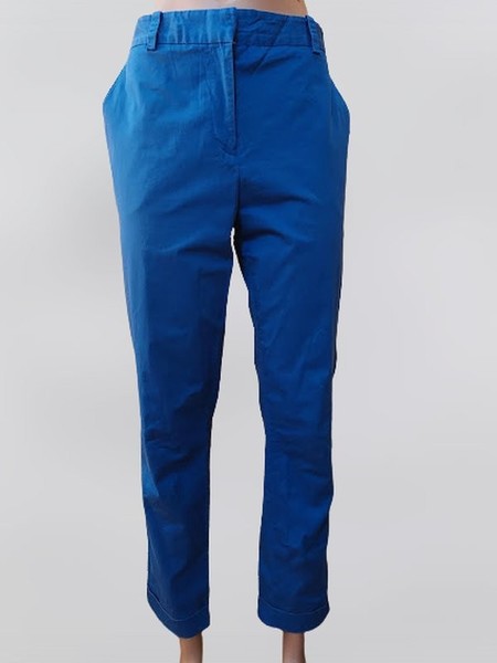 Women DKNY Trousers Navy Cotton 36 / S / 44