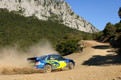 Petter Solberg (NOR) Subaru Impreza WRC on Stage 10 2007 WRC Old Photo