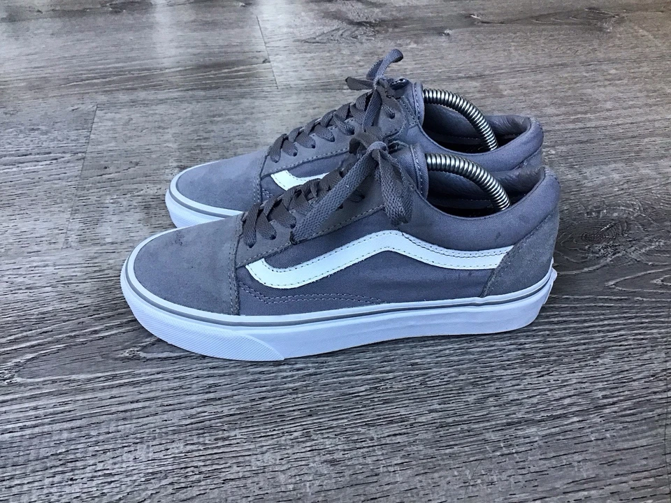 Vans Zapatos Mujer 5.5 Hombre 4 Old Skool Tenis Gris Lona Con Cordones Bajo 500714 Foto 4 de 4