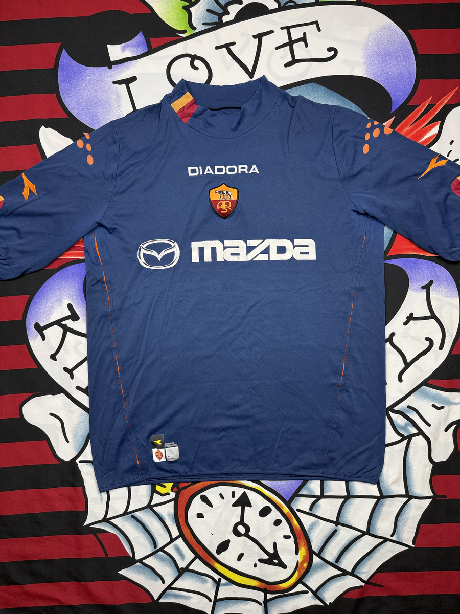AS ROMA ITALY 2003/2004 HOME FOOTBALL SHIRT L DIADORA