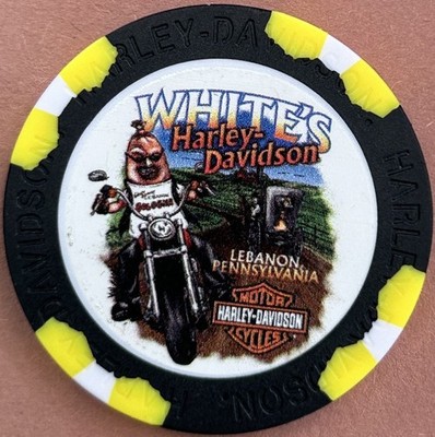 Harley Davidson Wide Print Poker Chip Whites HD in Lebanon, PA(pick 1)BOLOGNAMAN