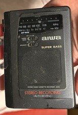 Vintage Aiwa Portable AM FM Radio  Cassette Player Model HS-JS315W As is Read