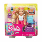 Barbie Chelsea Travel Doll Playset with Pet & Luggage