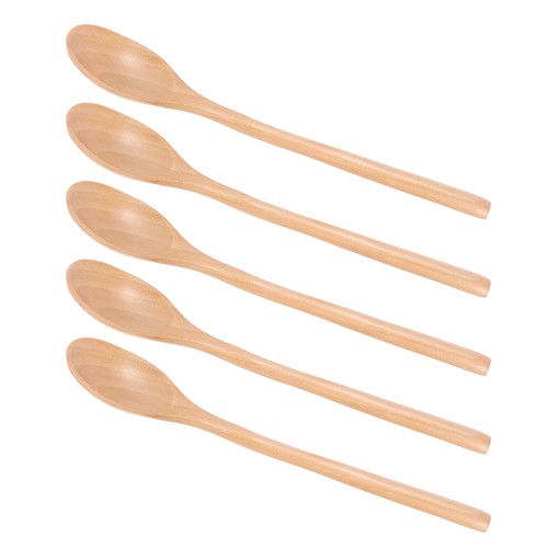  5 Stück kleine Holzlöffel: Japanische Kaffeelöffel Rühren Servieren Teelöffel für - Bild 9 von 12