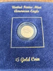 2001 $5 American Gold Eagle 1/10 oz Gold Coin BU w/ U.S. Mint Box & COA