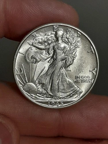 1945- S Walking Liberty Half Dollar AU/UNC #3