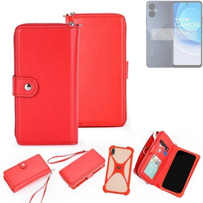 2in1 Hülle Portemonnee für Tecno Camon 19 Neo Schutzhülle Case Handyhülle ro