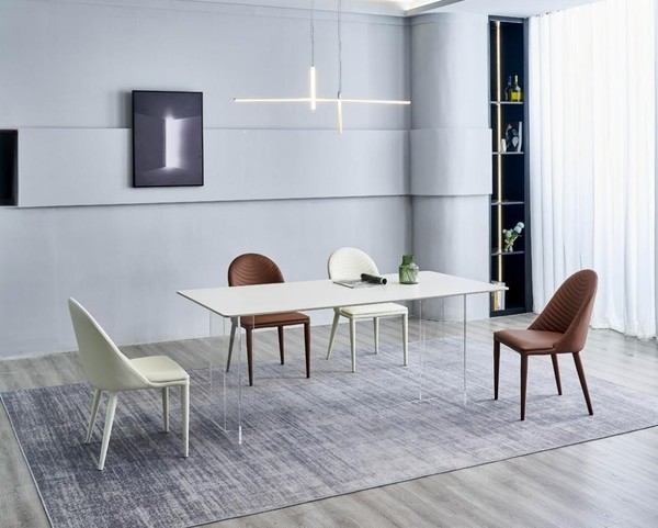 Esszimmer MöBel WeißEr Esstisch 4X Kunstleder Design StüHle Essgruppe-image