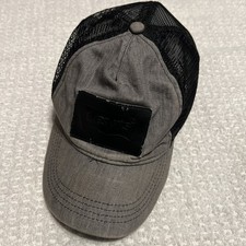 Levis Denim Kids Youth Snapback Baseball Hat Cap Trucker Mesh Sz 8-20 Gray Black