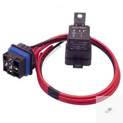 1 Pack 60/80 Amp 5 Pin Heavy Duty 12V Waterproof Relay with Pigtail