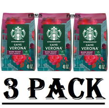 3 Pack Starbucks Caffe Verona Dark Roast Ground Coffee - 40 oz.