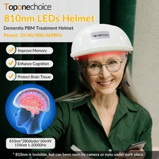810nm Photobiomodulation Therapy Helmet - NIR Light for Depression Relief