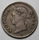 Mauritius 1877-H Silver 10 Cents (C143