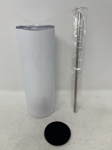 50Pack Straight Sublimation Tumblers Bulk Blank 20oz Stainless Steel White - Picture 8 of 16