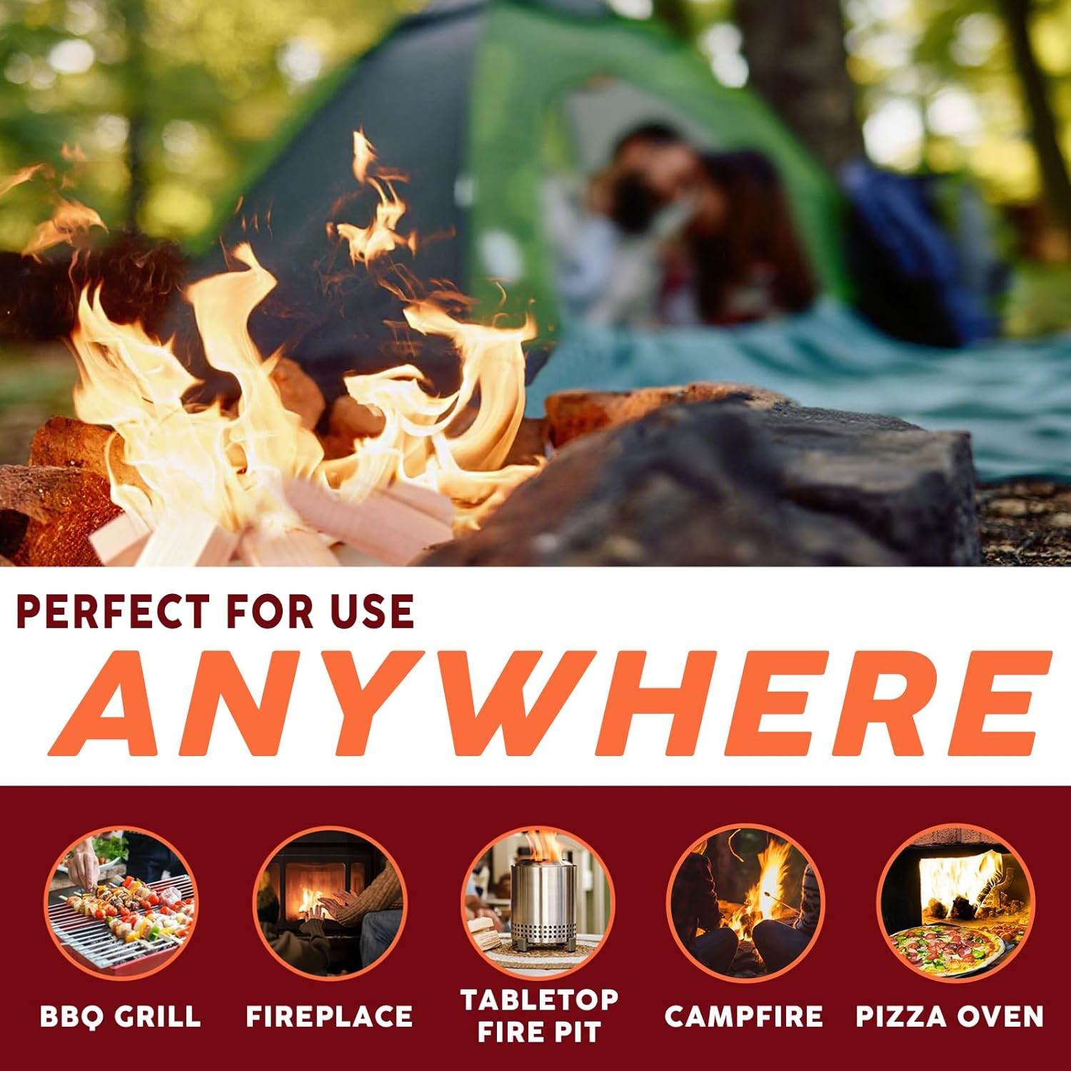 Mini Fire Stick with Fire Starters Gloves 4" Kiln Dried Pine Fire Pit Accessorie