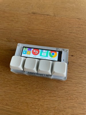 4 Key Programmable USB Screen Macro Keypad Customized Shortcut Keyboard 