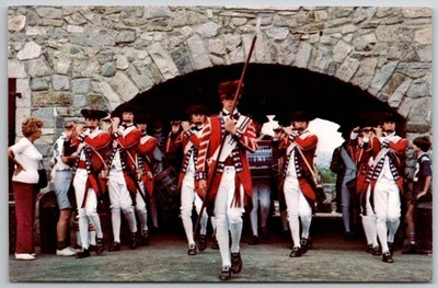 Fort Ticonderoga New York Fife & Drum Corps Entrance Place d'Armes Postcard