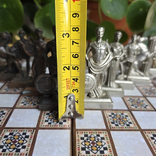 Vintage Greek Mythology Chess Pieces Metal Bronze & Silver Colour Complete - Picture 17 of 22