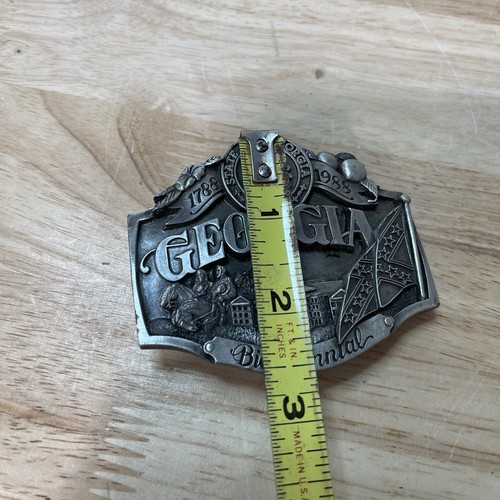 VINTAGE - Bicentennial of Georgia 1788-1988 - belt buckle - Picture 6 of 6