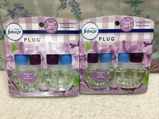 2 X Febreze Plug In 2-Packs Southern Lilac Mornings Oil Refill Air Freshener New