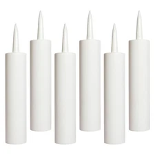 300ML Empty Caulk Tube 10 oz Reusable Plastic Cartridge 6 Pack