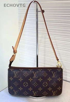 Louis Vuitton Pochette Accessories Monogram Shoulder Bag Women Brown