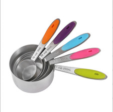 Colorful Measuring Cups Set, Stainless Steel Measuring Spoons