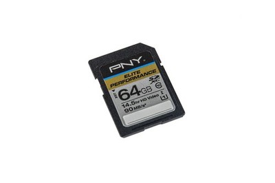 PNY Elite Performance 64GB SDXC Class 10 SD Memory Card 90MB/s