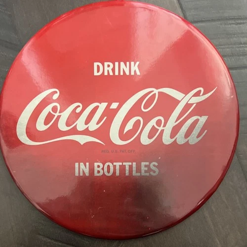 Coca-Cola Red White Bottles Sign Advertising Soda Decor Vintage Style
