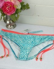 NWT Woman ANTONIO MELANI BIKINI BOTTOM SWIMWEAR SIZE L Tunnel Tie Pant Brazilian