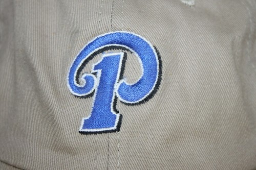 P Snapback Hat Trucker Farmer Cap Embroidered Letter Khaki Blue Pepsi Help KC - Picture 2 of 8