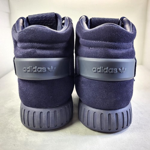 ADIDAS Tubular Invader Mens Mid Trainers Suede Navy Blue UK7 (X220) - Picture 11 of 20