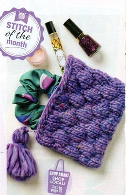 ~ Strickmuster zum Ausziehen für hübsche Make-up-Handtasche mit Kugeln und Kugeln ~