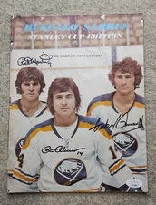 FRENCH CONNECTION SIGNED 1973 1ST PLAYOFF GAME PROGRAM BUFFALO SABRES JSA 