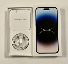Apple iPhone 14 Pro Max Silver 128gb EMPTY BOX ONLY and Charging Cable