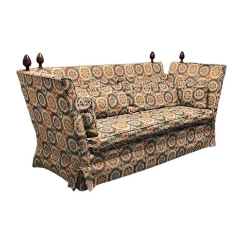 Vintage George Smith Knole Knoll Sofa Four Seat Tapestry 90" - Picture 2 of 10