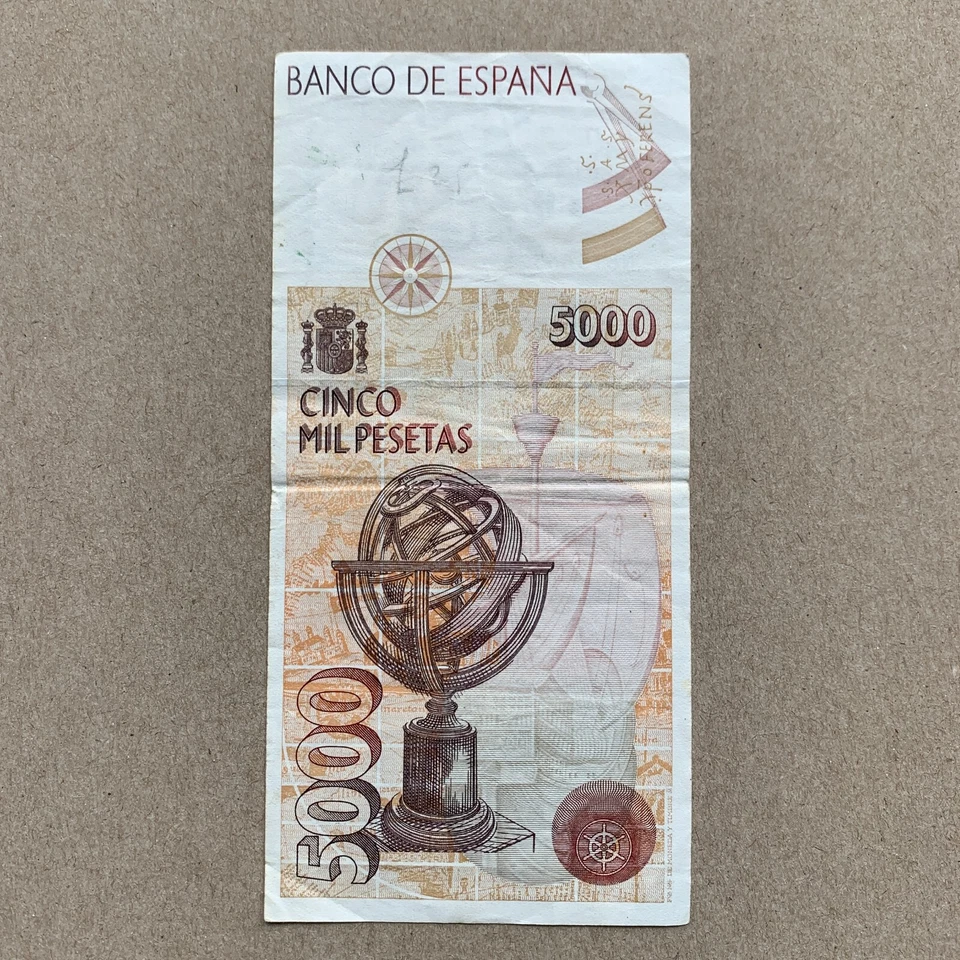 Christopher Columbus 1992 Spanish 5000 Pesetas Currency Spain Colon Banknote - Image 4 of 4