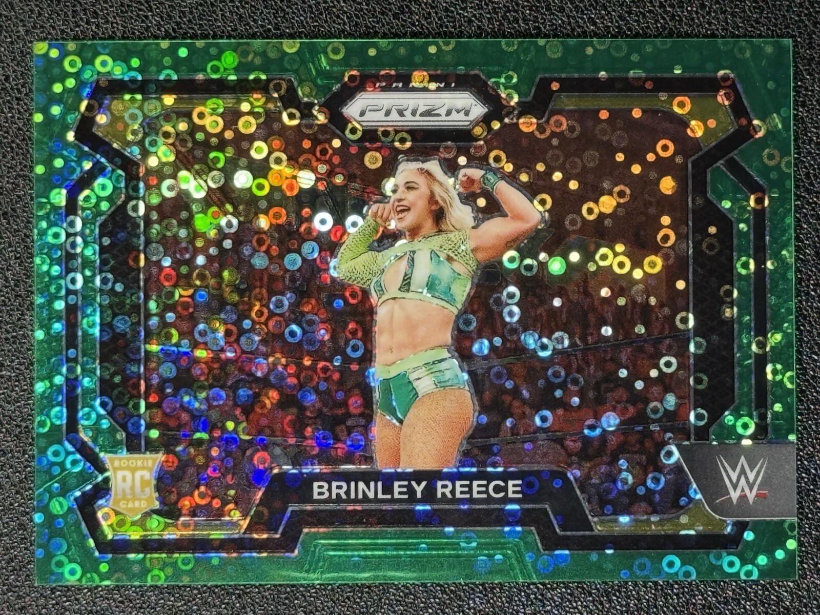 2024 Panini Prizm WWE Brinley Reece RC Rookie #36 Undercard Green Disco /49  NXT