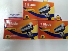 Equate Shave 5-Blade With Trimmer Cartridges for Men,3/8 (Total 24 Cartridges)