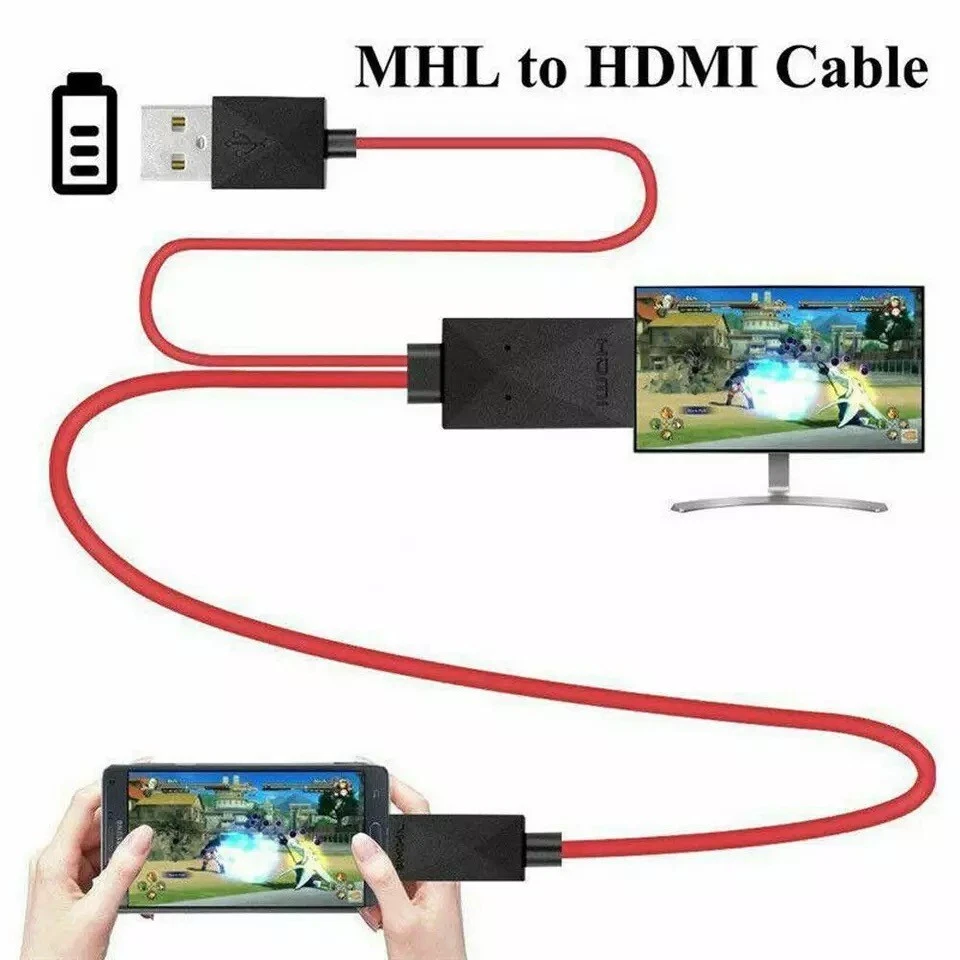 Micro USB To HDMI 1080P HD TV Cable Adapter Android Smart for Xiaomi Redmi Note - Image 2 of 4
