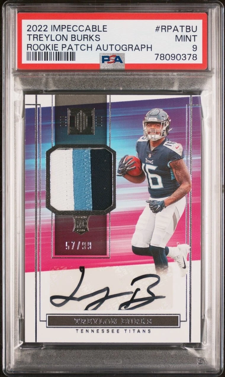 Treylon Burks Panini Impeccable Rookie Patch Autographs #RPATBU Base