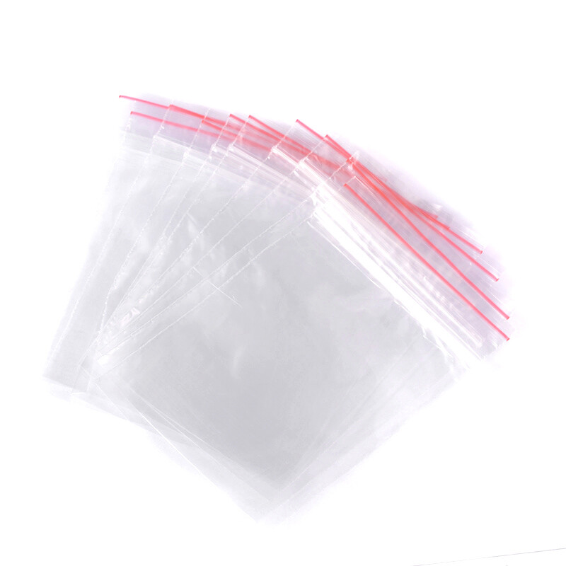 New 100 Small Clear Bags Plastic Baggy Grip Self Seal Resealable