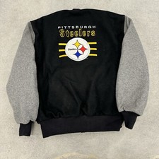 VINTAGE 80'S MEN'S DELONG TEAM USA PITTSBURGH STEELERS WOOL VARSITY JACKET SZ XL