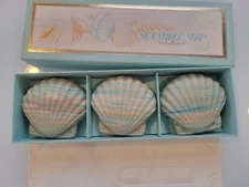 NOS  Vintage Ben Rickert Sea Shell Soap  Seashell 3 bars In Box